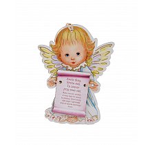 figurka aniolek na sklejce dziewczynka
