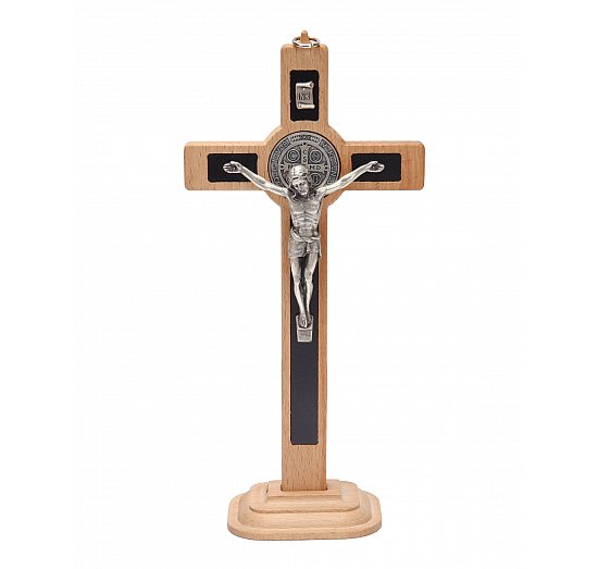 Krzyż Drewniany Benedykt z Podstawą 