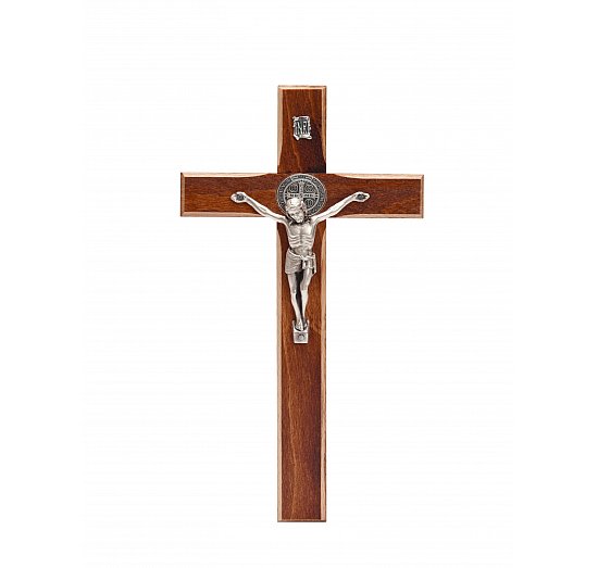 Krzyż dreniany z frezem brązowy