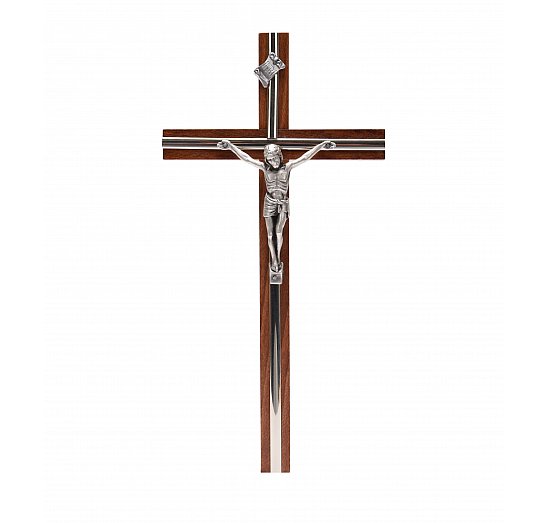 krzyż drewniany ciemny 27 cm