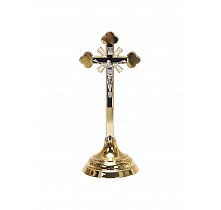 Krzyż metalowy styl tradycyjny w kolorze złotym