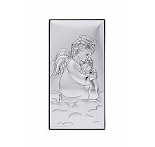 Obrazek srebrny z aniołek z dzieckiem