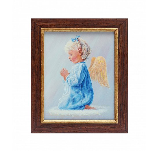 Obraz Anioł w ramie z paskiem