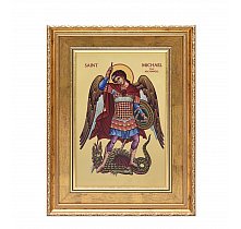 Obraz Ikona Michał Archanioł w Złoconej Ramie