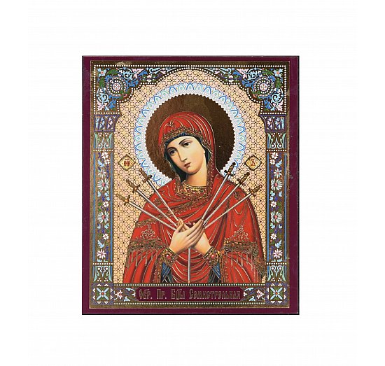 Obrzek z ikoną Matki Bożej Bolesnej