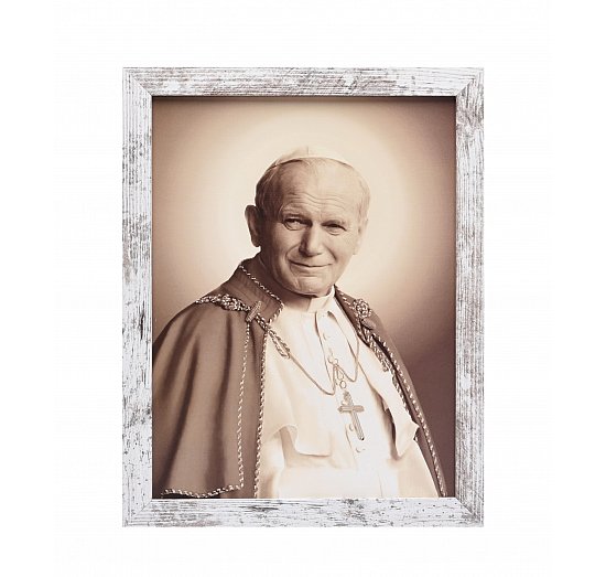 obrazek Jan Paweł II przecierana rama
