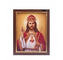 Obraz Chrystus Król w ramie z paskiem 30 x 40