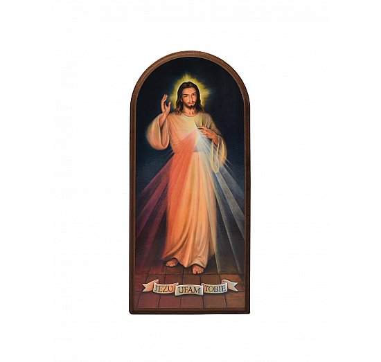 Obrazek Jezus Miłosierny na drewnie 30 cm