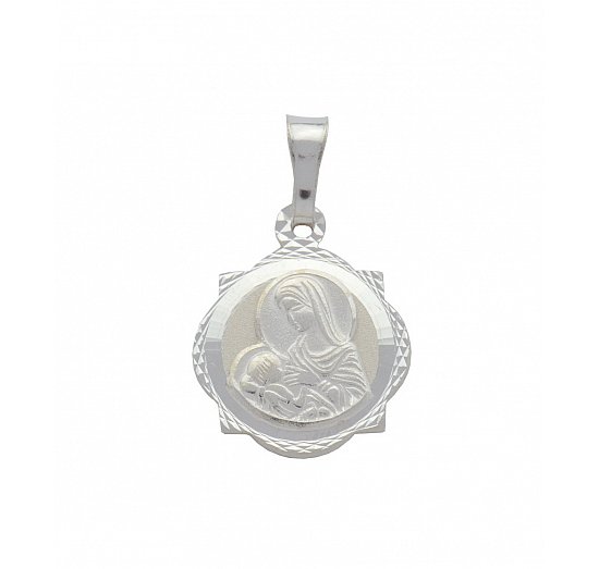 Medalik srebrny Matka Boża Karmiąca