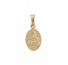 Złoty Medalik Matka Boża Szkaplerzna Owalna