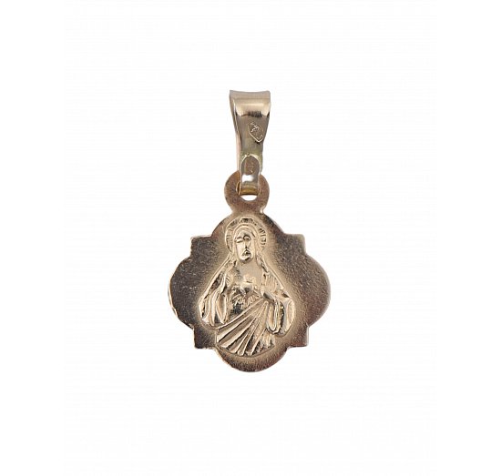Medalik złoty z Matką Bożą Szkaplerzną