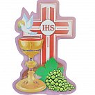 Emblemat na Boże Ciało Krzyż gołębica