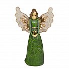 Figurka Anioł z gwiazdą zielony