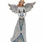 Figurka Anioł szaro-niebieski