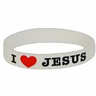 Opaska na rękę Kocham JEZUSA biała