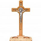 Komplet kolędowy drewniany Krzyż Benedykt 25 cm