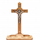 Komplet kolędowy drewniany Krzyż Benedykt 20 cm 