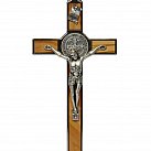 Krzyż św. Benedykta drewno jasny 20 cm