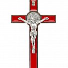 Krzyż św. Benedykta 12,5 cm czerwony