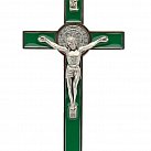 Krzyż św. Benedykta 12,5 cm zielony