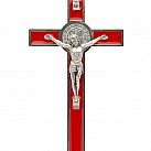 Krzyż św. Benedykta 20 cm czerwony