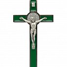 Krzyż św. Benedykta 20 cm zielony