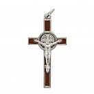 Krzyż św. Benedykta 4 cm brązowy