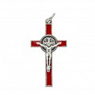Krzyż św. Benedykta 4 cm czerwony