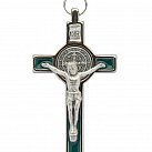 Krzyż św. Benedykta 7 cm zielony