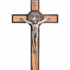 Krzyż św. Benedykta drewno jasne 20 cm