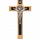 Krzyż Drewniany św. Benedykt 15 cm Czarny