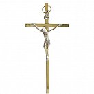 Krzyż metalowy 13 cm złoty kolor
