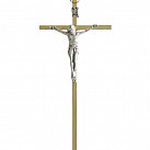 Krzyż metalowy 18 cm złoty kolor