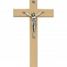 Krzyż drewniany z frezem 20 cm jasny