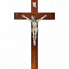 Krzyż drewniany 30 cm ciemny