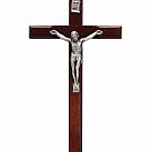 Krzyż Drewniany 12 cm Bordowy