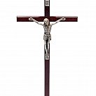 Krzyż Drewniany 22 cm Bordowy
