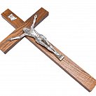 Krzyż drewniany duży 37 cm brązowy
