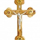 Krzyż z drzewa oliwnego Jeruzalem 18 cm