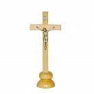 Krzyż drewniany stojący prosty 20 cm jasny