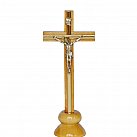 Krzyż drewniany stojący jasny 20 cm