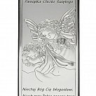 Obrazek srebrny Pamiątka Chrztu Świętego pionowy