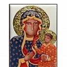 Obrazek srebrny Madonna Częstochowska w kolorze