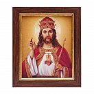 Obraz Chrystus Król w ramie 20 x 25