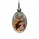 Medalik srebrny Matka Boża Szkaplerzna kolor