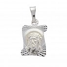 Medalik Diamentowany Srebrny JEZUS