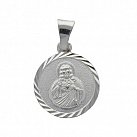 Medalik srebrny diamentowany z Matka Boską Szkaplerzną
