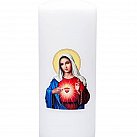 Świeca Biała Liturgiczna Serce Maryi