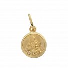 Złoty Medalik Matka Boża Szkaplerzna okrągły